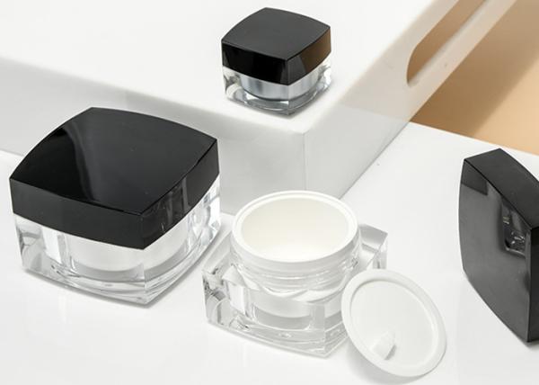 Buy cheap 50g 50ml PMMA Empty Face Cream Containers Double Wall Cream Jar from wholesalers