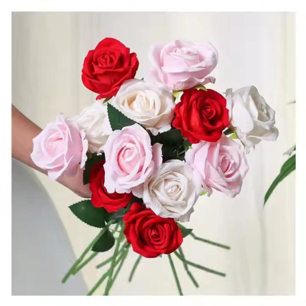 Buy cheap Realistic Single Stem Artificial Flower Rose for Wedding Party Home Centerpiece Hotel Office Decor from wholesalers