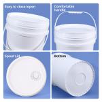 Sample Empty 5Litre 10Litre 20Liter Food Grade Safe Paint Popcorn Round Plastic