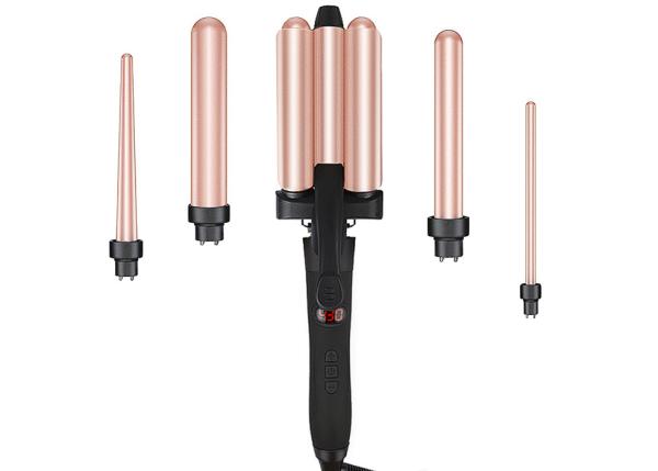 Buy cheap Fast Heating 5 In 1 Curling Iron Wand , 45W 3 Barrel Hair Crimper from wholesalers