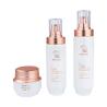 Buy cheap 50g/100ml/120ml Glass White cylindrical Smooth with white pump for cosmetic packaging bottle from wholesalers