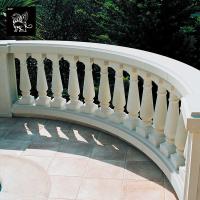 Buy cheap White Marble Stone Balustrades Stairs Handrail Outdoor Balcony Railings Design product