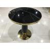 Buy cheap 74cm Stainless Steel Coffee Table With Glass Top from wholesalers