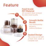 Food Plastic Packaging PET Cookie Jar 1200ml Lightweight