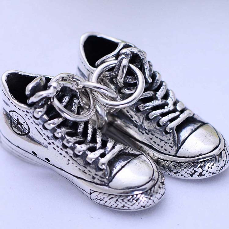 Men and Women Sterling Silver Pendant Necklace with Silver Shoes Pendant(XH055344W)