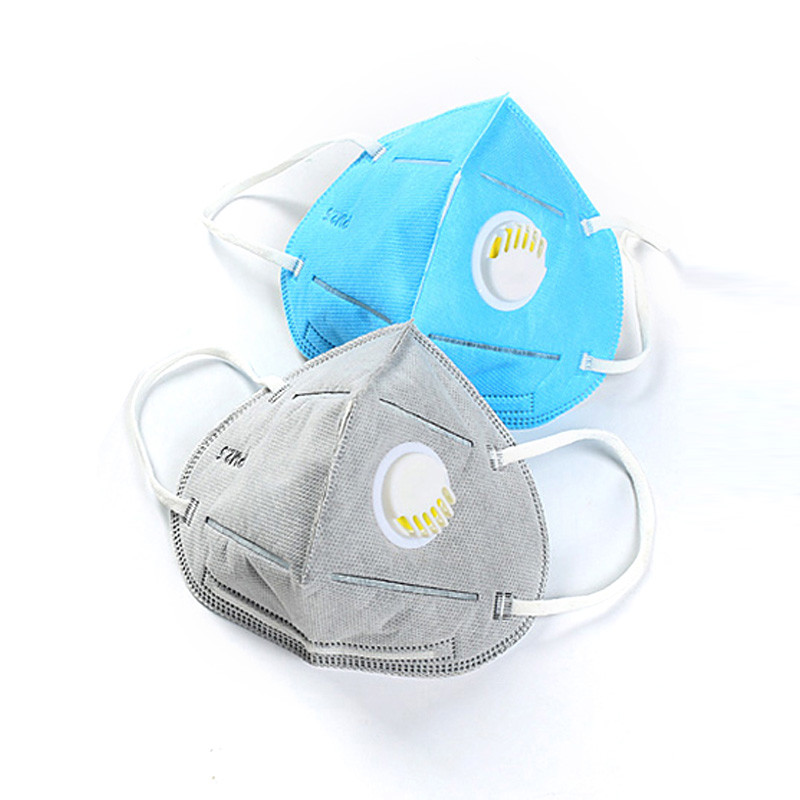 PM2.5 Protective Folding Dust Face Mask N95 With Valve Filter Non Woven Respirator