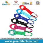 Outdoor sports using water bottle popular carabiner hook with rubber loop buckle