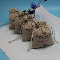 Buy cheap Gunny Sackcloth Small Hessian Gift Bags , Velvet Lining Drawstring Dust Bag product