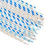 Buy cheap 197mm 10mm Party Gold And White Striped Compostable Disposable Paper Straws from wholesalers