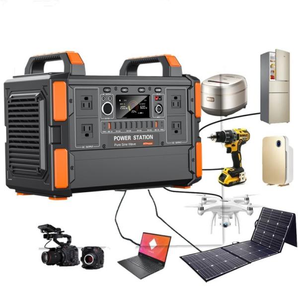 Buy cheap 2025 Hot Sale 1200W Powerstation LiFePO4 Battery Bank Mobile Portable Power Station 1000W Solar Generator for Home Power Supply from wholesalers