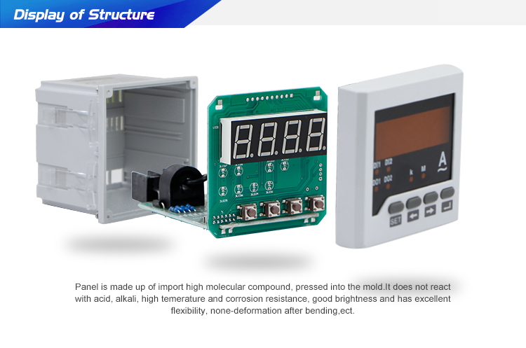 72*72 mm Single Phase LED Ampere Current Meter
