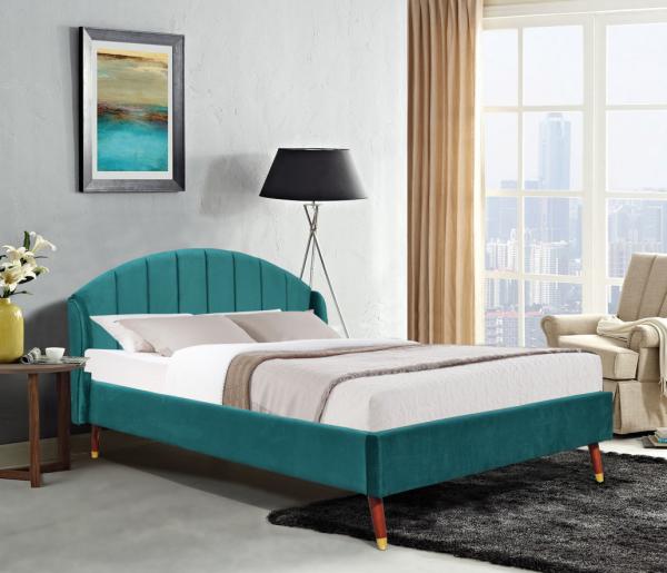 Buy cheap Design Modern Oem Upholstered Wood Bed Frame Double Size Velvet Plywood from wholesalers