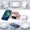 Buy cheap USB Port 3 In 1 Wireless Charging Station Qi Foldable Magnetic 15W 10W from wholesalers