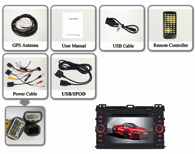 Ouchuangbo Auto DVD Stereo Player for Toyota Prado 2008-2011 Android 4.2 System iPod USB Wifi OCB-8626B