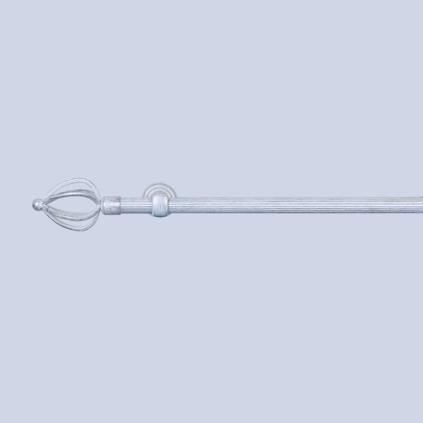 Buy cheap White Sliver 19mm Iron Curtain Rod Set Windows Steel Curtain Pole from wholesalers