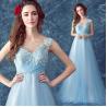 Buy cheap Light Blue Appliques And Beaded Elegant Evening Dresses TSJY046 from wholesalers