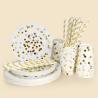 Buy cheap SGS Gold Dot Theme Party Decoration Compostable Disposable Dishware from wholesalers