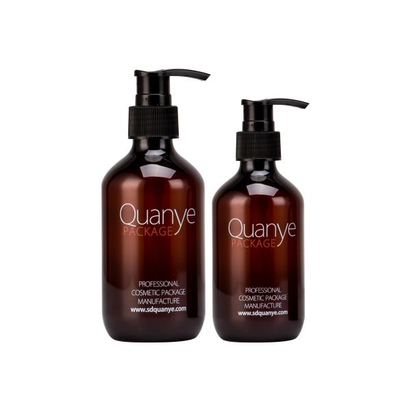 Buy cheap 200ml PET Amber Bottles With Pump / Foundation Cosmetic Packaging Bottles from wholesalers