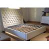 Buy cheap Kings Brand Furniture Black Tufted Design Faux Leather Queen Size Upholstered Platform bed from wholesalers