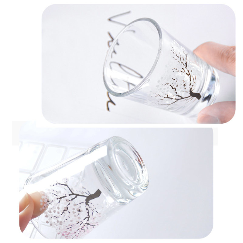 Restaurant Lead Free Cold Color Changing Sakura Cup 100ml