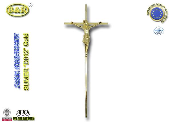 Buy cheap Gold color funeral cross decoration , ornamental cross D012 size 45*18cm from wholesalers