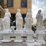 White Marble Life Size Four Seasons Statues Greek Garden Goddess Sculpture