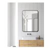 Buy cheap Rectangle Aluminum Framed LED Bathroom Mirrors Metal Matt Gold Color from wholesalers