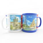 Eco-friendly Custom Sublimation Printing Logo Soft Touch PVC Plastic Mug Of