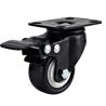 Buy cheap light duty 2" threaded stem black PU caster with brake, 2.5 inch, 3 inch PU castor, small caster, lacque caster from wholesalers