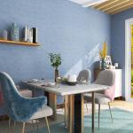 Blue Pink Cloth Fabric Wallpaper Waterproof Cloth Wallpaper For Wall