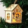 Buy cheap Christmas Cottage LED Holiday Light Figurines Wooden Lighted Indoor Decoration Xmas Decorations Party Decor Gift from wholesalers