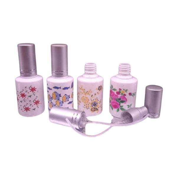 Buy cheap perfume glass bottle 15ml recycled glass bottles black blue red pink green cap plastic and metal roll frog from wholesalers