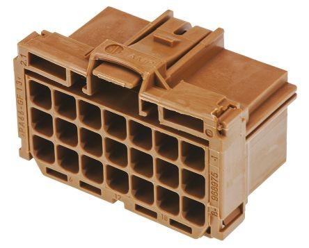 Buy cheap 21 Pins Outlet Brown Female 8-968975-1 Vehicle Wiring Connectors from wholesalers