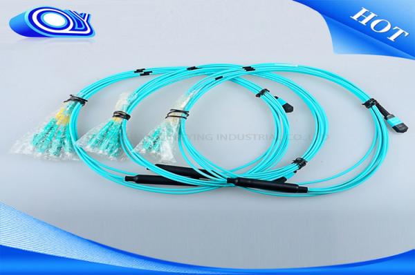 Buy cheap IEC MTP MPO Connector For 50/125 OM3 Multimode PVC Fiber Optic Cable - Aqua from wholesalers