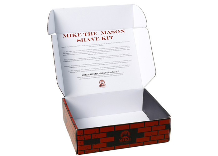 Matt Laminated Custom Made Boxes With Logo Colored Inside Corrugated Paper