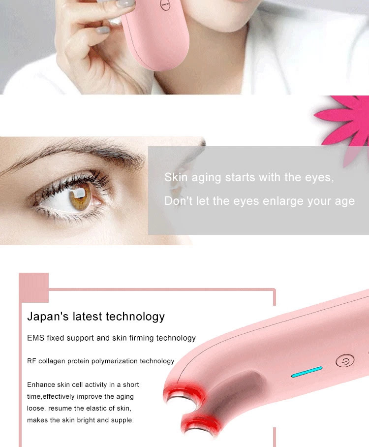 CE White Pink Microcurrent 3.5W RF EMS Beauty Instrument