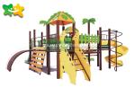 PE Board Wooden Playground Slide Security Oriented High Strength For Outdoor