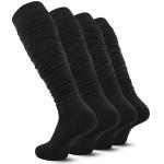 Autumn Men Boys Extra Long Padded Football Scrunch Socks for Sports Performance