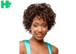 Machine Made No Lace Full Head Loose Wave High Grade Short Synthetic Hair Wig