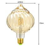 Holiday Decorative Filament Bulbs 2700K 4W G125 E27 Filament Globe 125*170mm