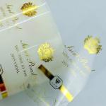 Waterproof Wine Sticker Labels Transparent Gold Foil Personalized Round Stickers