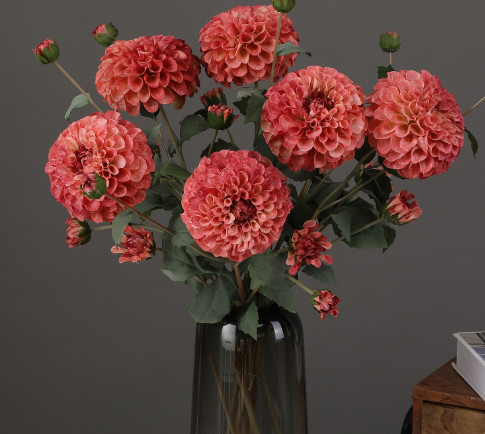 European style simulation coral Dali flower Dali flower wedding home decoration flower shop bouquet silk flower decoration fake flower