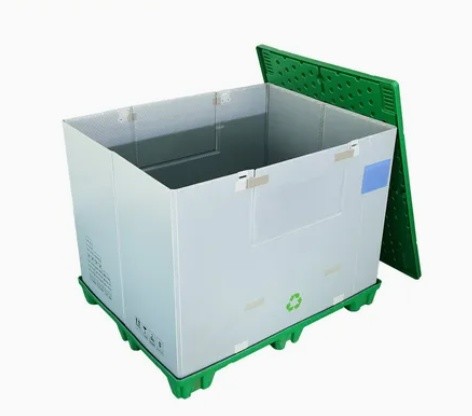 Storage Logistic Sleeve Foldable Coaming Plastic Pallet Box With Lock