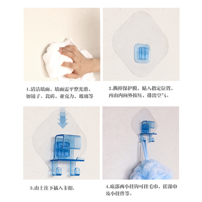 No Nailed Wash Basin Wall Mounted Wall Hooks For Bathroom Wash Sets
