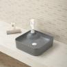 Buy cheap Non-Porous Counter Top Bathroom Sink Smooth Surface Square White Basin from wholesalers