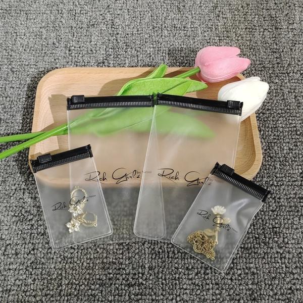 Buy cheap Custom Plastic PVC Zipper Bags Frosted for Earrings Jewelry Packaging from wholesalers