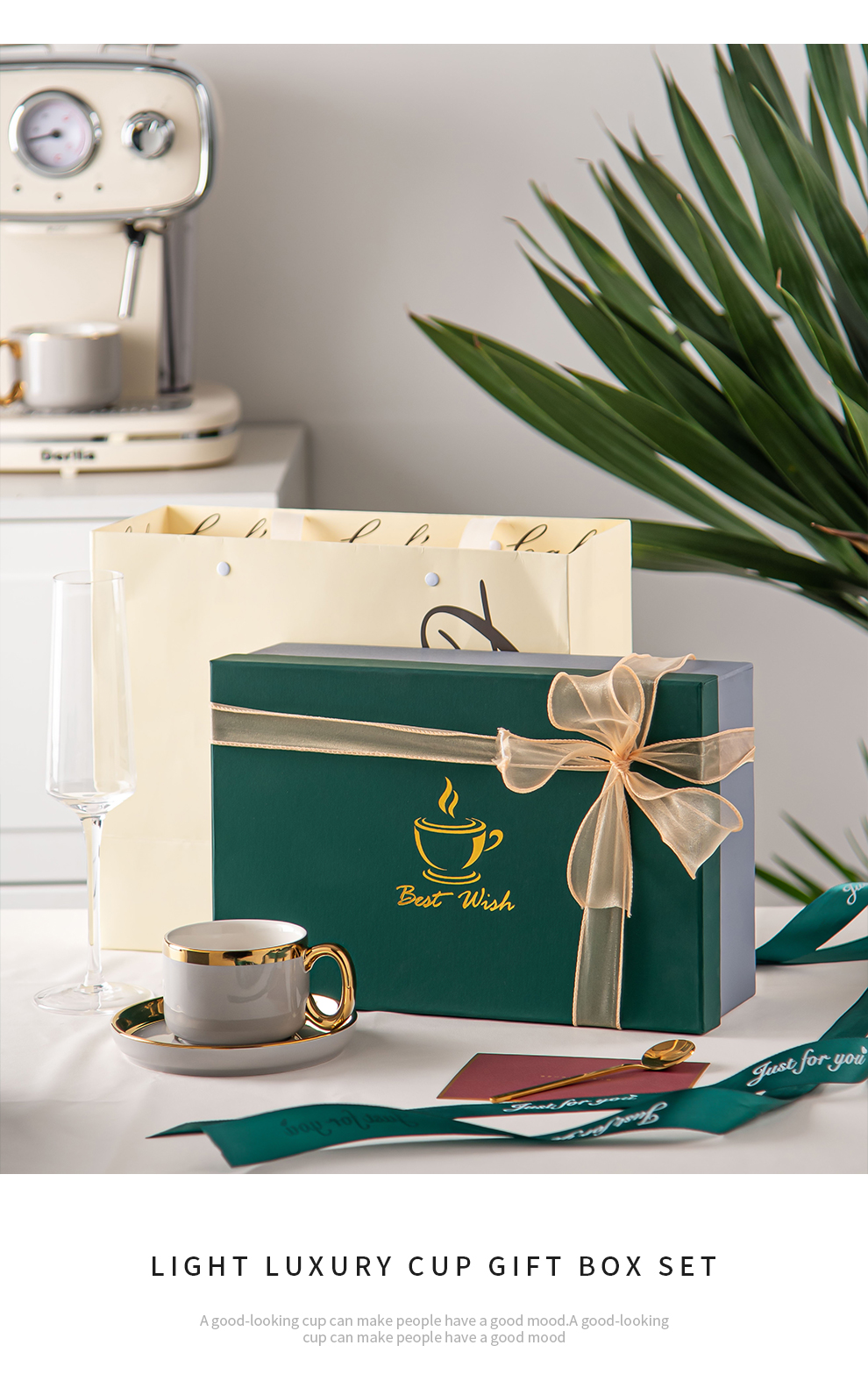 Luxurious Gold Rim Ceramic Tableware Set For Christmas Elegant Tea Cup And Coffee Mug