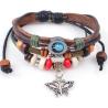 Buy cheap Nimesulide Muzhu butterfly fashion bracelet bracelet handmade leather bracelet from wholesalers
