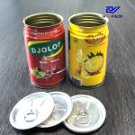 310ml , 250ml Metal Can Beverage Tin Can Packed For Juice , Orange
