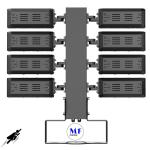 5 Years Warranty 1200W 6000K LED Sport Stadium Lighting 155lm/W-165lm/W 10° /20°